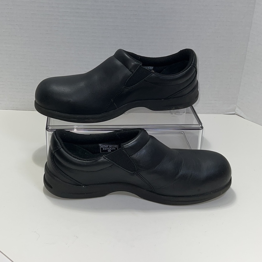 RED Wings  style # 2333 Black Leather steel toe skip resistant shoe size 7.5 - Picture 3 of 16